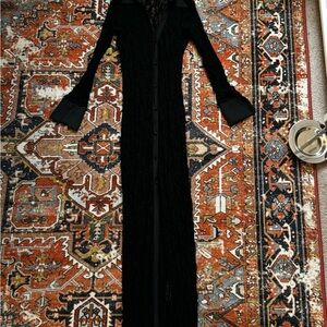 Elegant Black Long Sleeve Dress